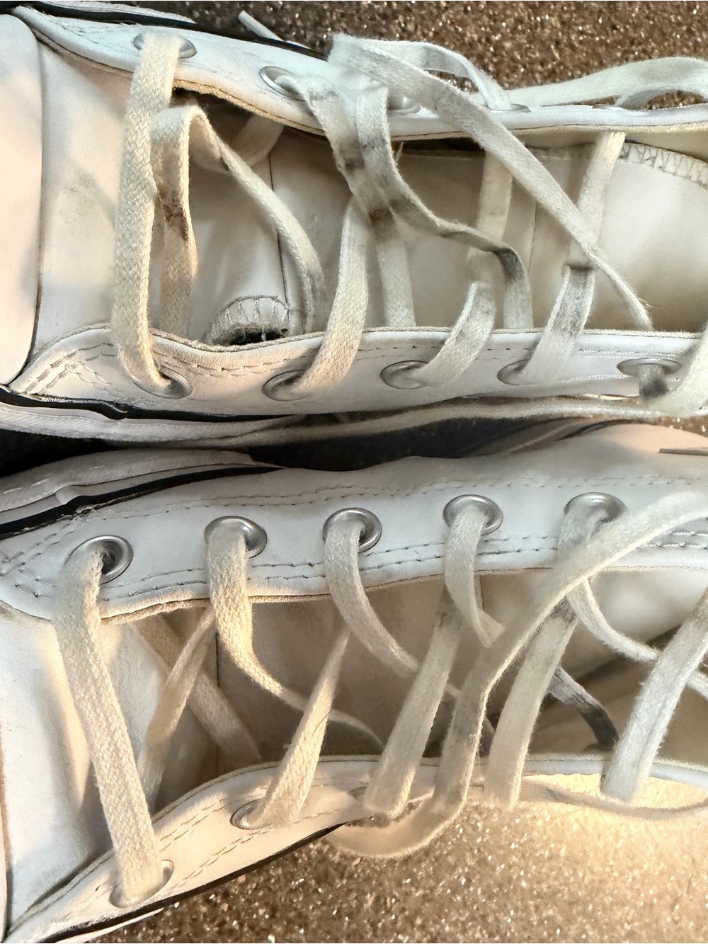 Converse Leather White High Top Sneakers - Picture 5 of 7